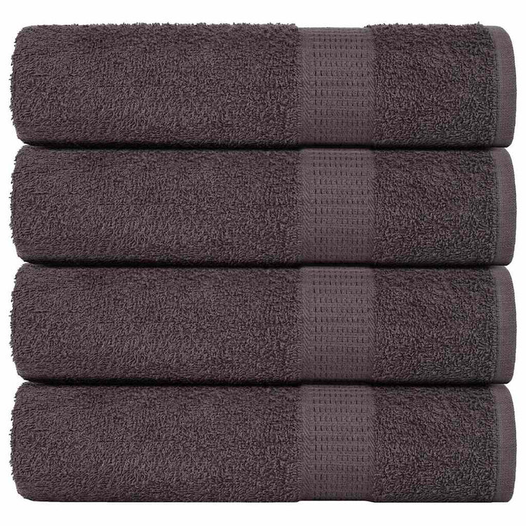 Serviettes vidaxl 4 ST 50x100 cm 360 g m² 100% coton coloré anthracite
