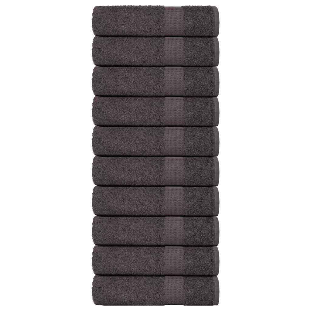 Serviettes vidaxl 10e 50x100 cm 360 g m² 100% coton coloré d'anthracite