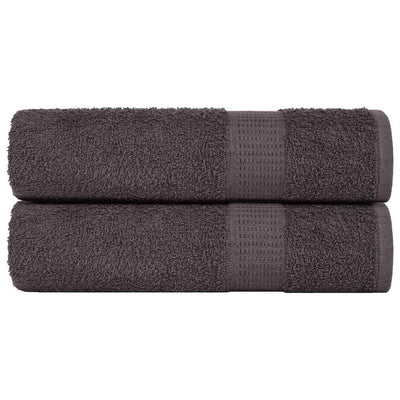 Serviettes de douche vidaxl 2 st 70x140 cm 360 g m² 100% coton anthracite