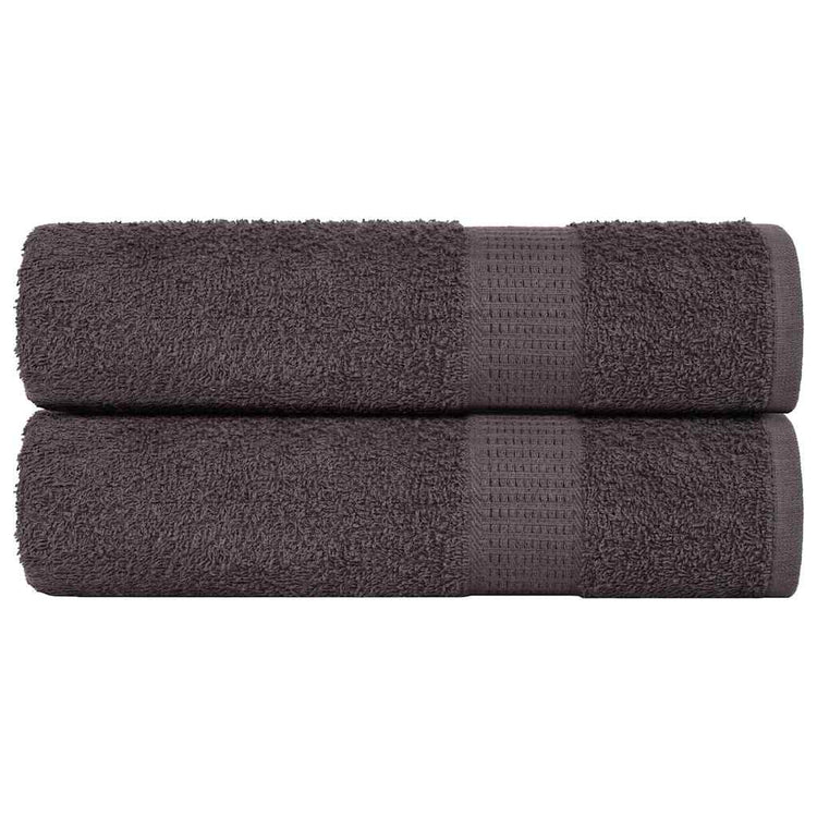 Serviettes de douche vidaxl 2 st 70x140 cm 360 g m² 100% coton anthracite