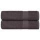 Serviettes de douche vidaxl 2 st 70x140 cm 360 g m² 100% coton anthracite