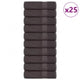Serviettes de douche vidaxl 50 st 70x140 cm 360 g m² 100% coton anthracite