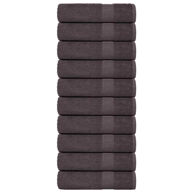 Serviettes de bain vidaxl 10 pcs 100x150 cm 360 g m² 100% coton anthracite