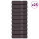Serviettes de bain vidaxl 25 ST 100x150 cm 360 g m² 100% coton anthracite