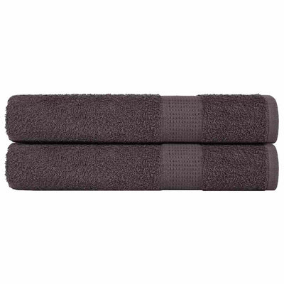 Serviettes vidaxl 2 ST 100x200cm 360 g m² 100% coton coloré anthracite