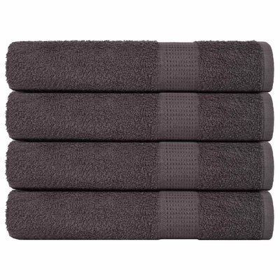 Serviettes vidaxl 4 ST 100x200cm 360 g m² 100% coton coloré anthracite