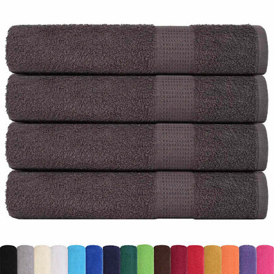 Serviettes vidaxl 4 ST 100x200cm 360 g m² 100% coton coloré anthracite