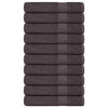 Serviettes vidaxl 10 ST 100x200cm 360g m² 100% coton coloré anthracite