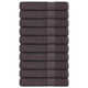 Serviettes vidaxl 10 ST 100x200cm 360g m² 100% coton coloré anthracite
