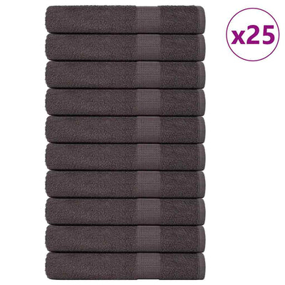 Serviettes vidaxl 25 ST 100x200cm 360g m² 100% coton coloré anthracite