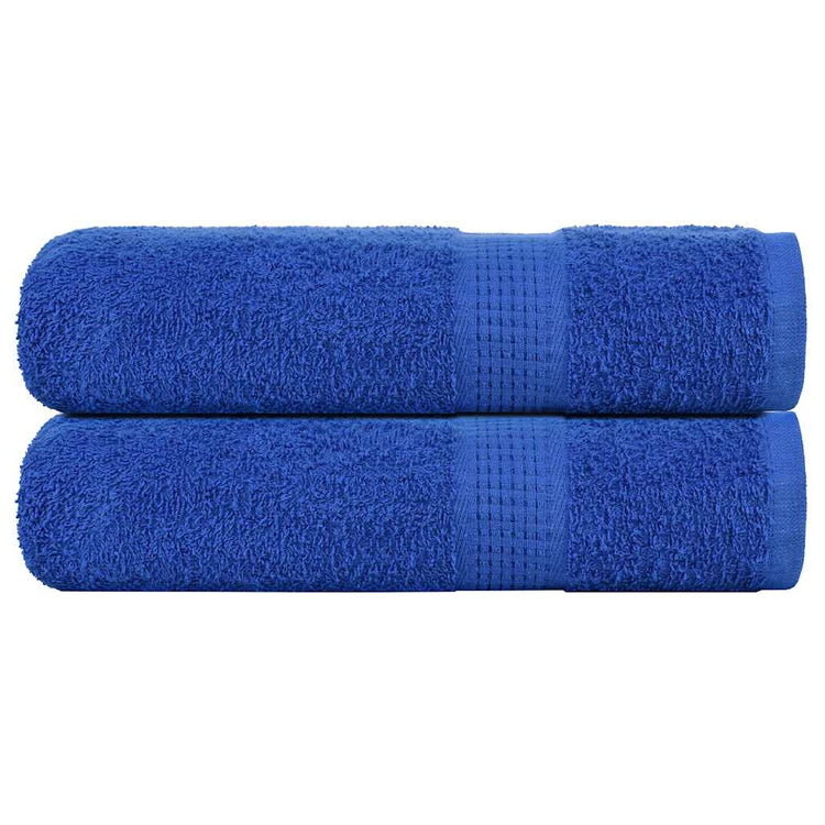 Serviettes vidaxl 2 ST 50x100 cm 360 g m² 100% coton bleu