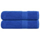 Serviettes vidaxl 2 ST 50x100 cm 360 g m² 100% coton bleu
