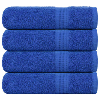 Serviettes vidaxl 4 ST 50x100 cm 360 g m² 100% coton bleu