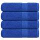 Serviettes vidaxl 4 ST 50x100 cm 360 g m² 100% coton bleu
