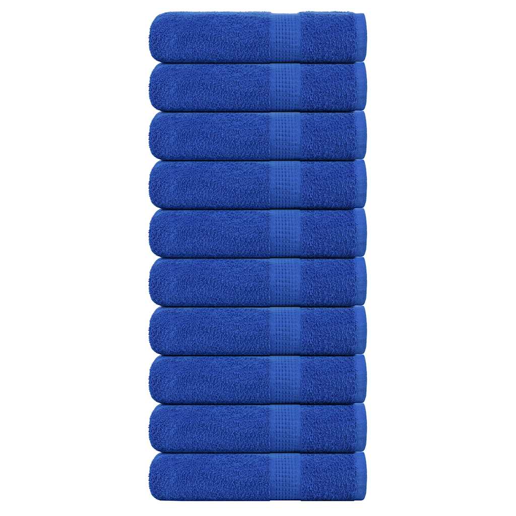 Serviettes vidaxl 10 ST 50x100 cm 360 g m² 100% coton bleu