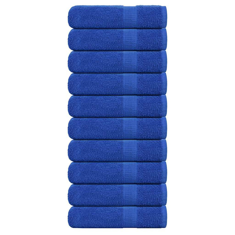 Serviettes vidaxl 10 ST 50x100 cm 360 g m² 100% coton bleu