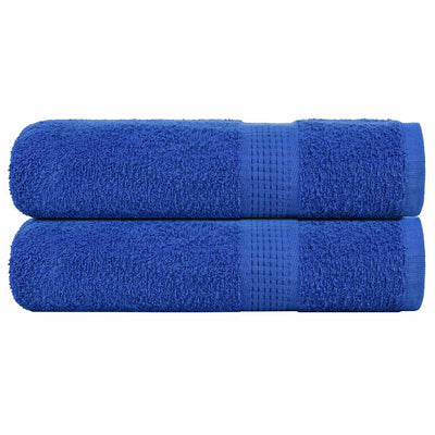 Serviettes de douche vidaxl 2 st 70x140 cm 360 g m² 100% coton bleu