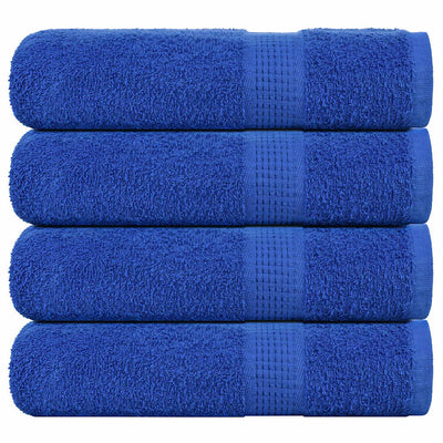 Serviettes de douche vidaxl 4 ST 70x140 cm 360 g m² 100% coton bleu