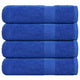 Serviettes de douche vidaxl 4 ST 70x140 cm 360 g m² 100% coton bleu
