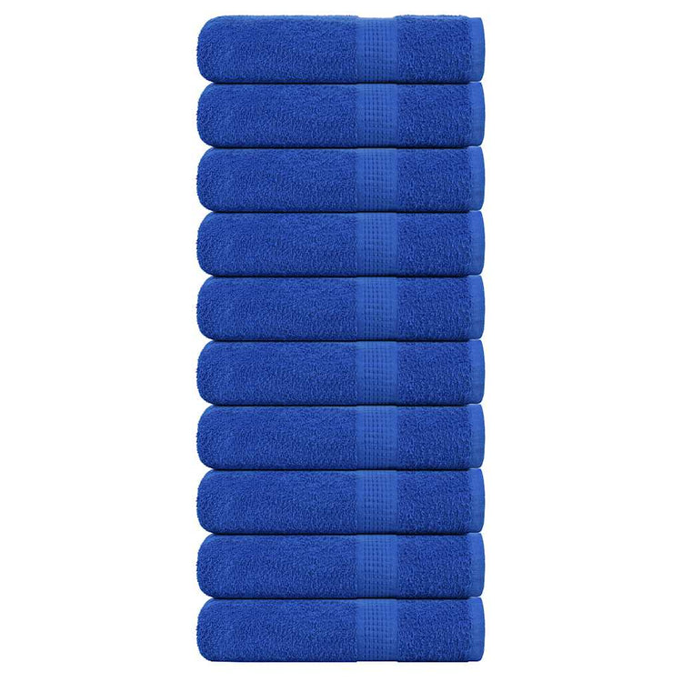 Serviettes de douche vidaxl 10 st 70x140 cm 360 g m² 100% coton bleu