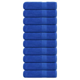 Serviettes de bain vidaxl 10 pcs 100x150 cm 360 g m² 100% coton bleu - afbeelding 1