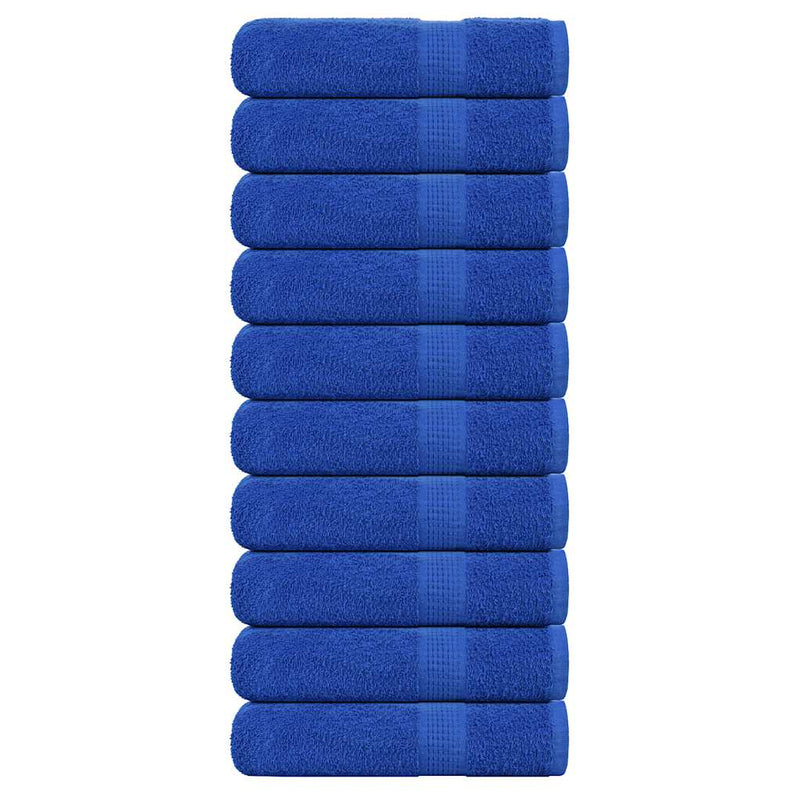 Serviettes de bain vidaxl 10 pcs 100x150 cm 360 g m² 100% coton bleu