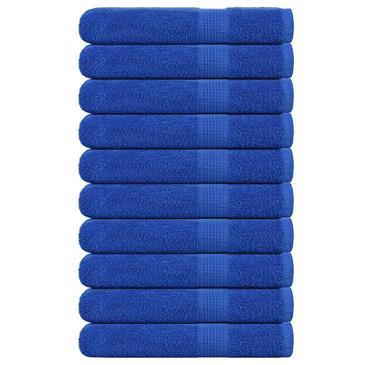 Serviettes de sauna vidaxl 10 ST 80x200 cm 360 g m² 100% coton bleu