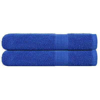 Serviettes vidaxl 2 pcs 100x200 cm 360 g m² 100% coton bleu