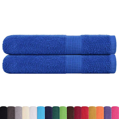 Serviettes vidaxl 2 pcs 100x200 cm 360 g m² 100% coton bleu