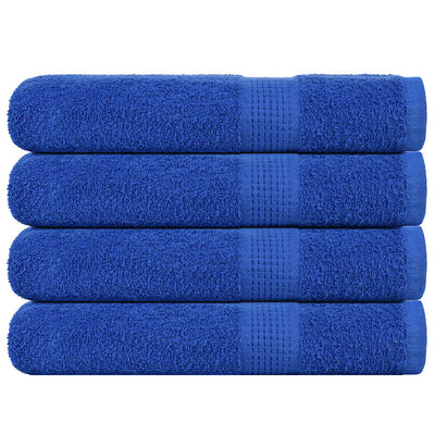 Serviettes vidaxl 4 ST 100x200 cm 360 g m² 100% coton bleu