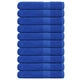 Serviettes vidaxl 10 pcs 100x200 cm 360 g m² 100% coton bleu