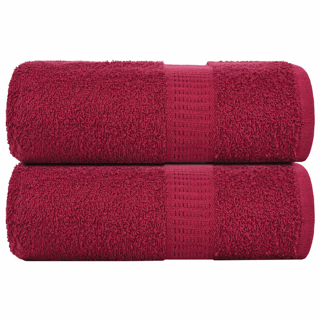 Vidaxl SOAP Wipes 2 ST 30X30 CM 360 G M² 100% Coton Bourgogne rouge