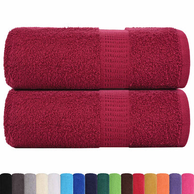 Vidaxl Guest Wipes 2 PCS 30x50 cm 360 g m² 100% coton Bourgogne rouge