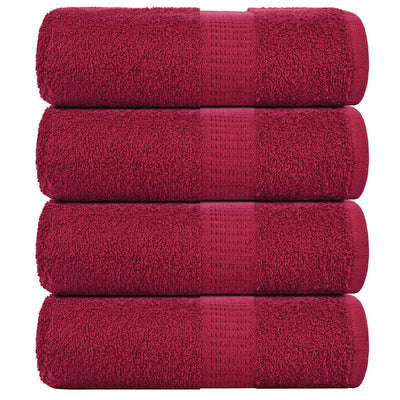 Vidaxl Guest Wipes 4 PCS 30x50 cm 360 g m² 100% coton Bourgogne rouge