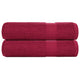 Serviettes de douche vidaxl 2 st 70x140cm 360g m² 100% coton rouge borgogne rouge