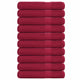 Serviettes de sauna vidaxl 10 ST 80x200cm 360g m² 100% coton rouge bourgogne