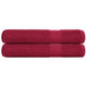 Serviettes vidaxl 2 ST 100x200 cm 360 g m² 100% coton rouge bourgogne rouge