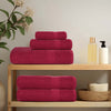 Serviettes vidaxl 4 pcs 100x200 cm 360 g m² 100% coton rouge bourgogne rouge
