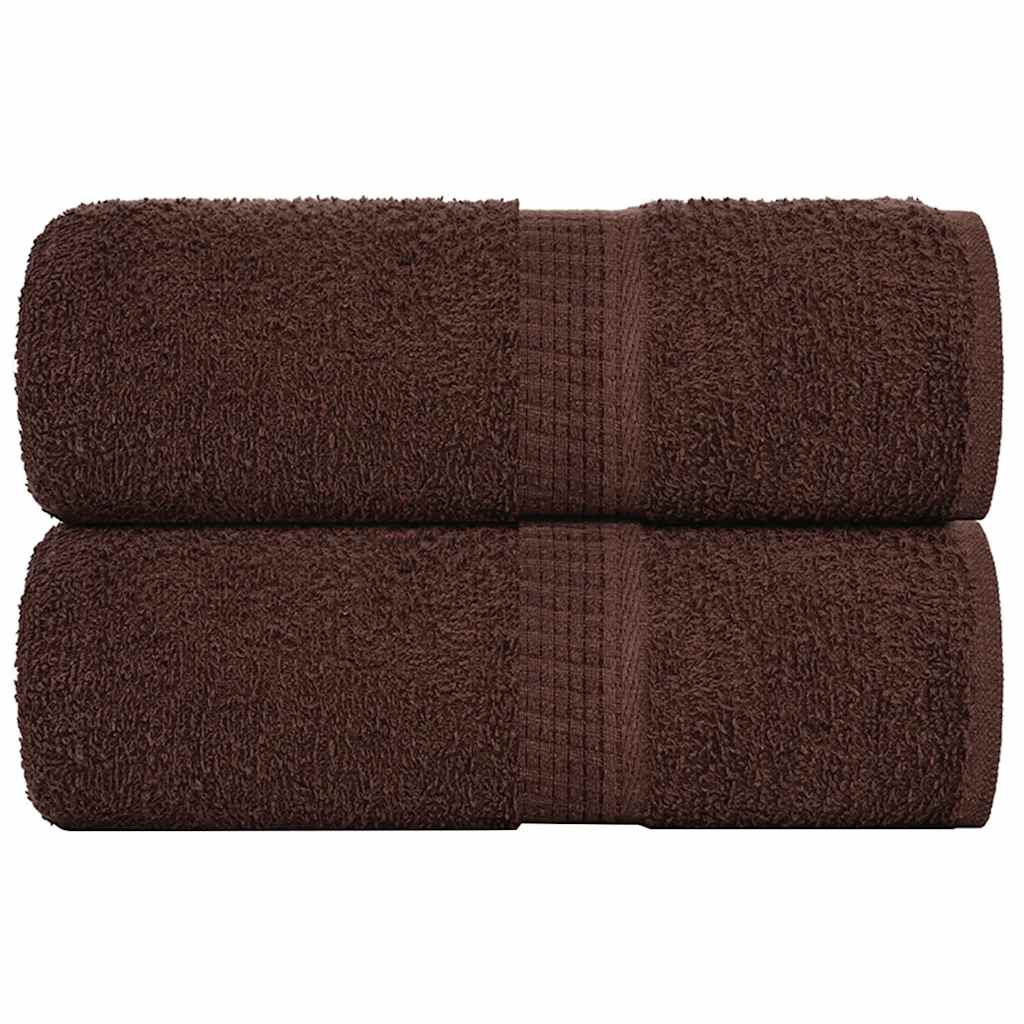Vidaxl Guest Wipes 2 ST 30x50 cm 360 g m² 100% coton brun