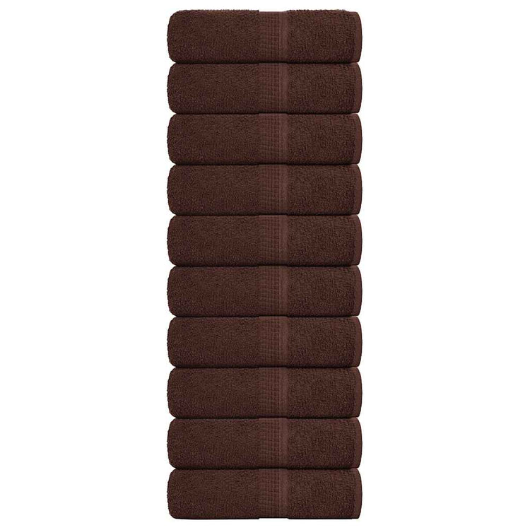 Vidaxl Guest Wipes 10 PCS 30x50 cm 360 g m² 100% coton brun
