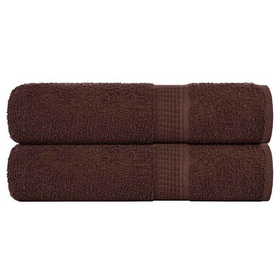 Serviettes Vidaxl 2 ST 50x100 cm 360 g m² 100% coton brun