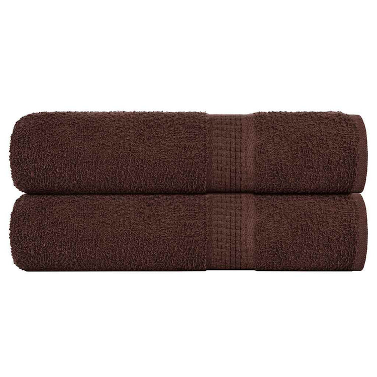 Serviettes Vidaxl 2 ST 50x100 cm 360 g m² 100% coton brun