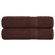 Serviettes Vidaxl 2 ST 50x100 cm 360 g m² 100% coton brun