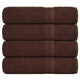Serviettes vidaxl 4 ST 50x100 cm 360 g m² 100% coton brun