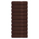 Serviettes Vidaxl 10 ST 50x100 cm 360 g m² 100% coton brun