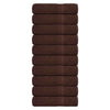 Serviettes Vidaxl 10 ST 50x100 cm 360 g m² 100% coton brun