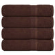 Serviettes de douche vidaxl 4 ST 70x140 cm 360 g m² 100% coton brun