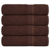 Serviettes de bain vidaxl 4 pc 100x150 cm 360 g m² 100% coton brun