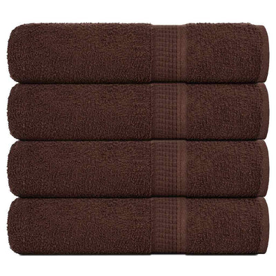 Serviettes de bain vidaxl 4 pc 100x150 cm 360 g m² 100% coton brun