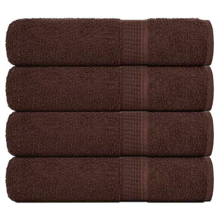 Serviettes de bain vidaxl 4 pc 100x150 cm 360 g m² 100% coton brun